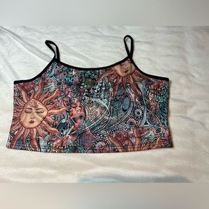 ✨3 for $10✨ Romwe Crop Top/Tank Size Large Celestial Print